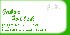 gabor hollik business card